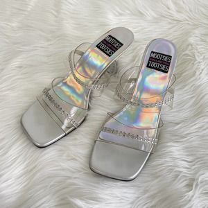 Mootsies Tootsies Vintage Y2K Clear and Silver Heels (7-1/2)